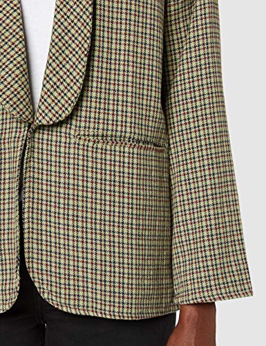 COMPAÑÍA FANTÁSTICA Blazer Chaqueta, Verde (Cuadros 000058), 42 (Tamaño del Fabricante:L) para Mujer