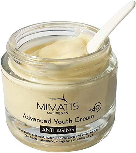 Crema Hidratante Antiarrugas Mujer Piel Madura +40 con Retinol, Ácido Hialurónico, Colágeno y Extractos Naturales -Reafirmante- Cara y Cuello-No Grasa-De España