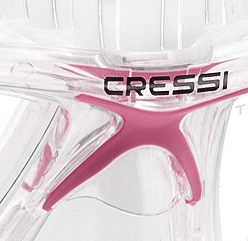 Cressi Nano Crystal Máscara, Mujer, Transparente/Rosa