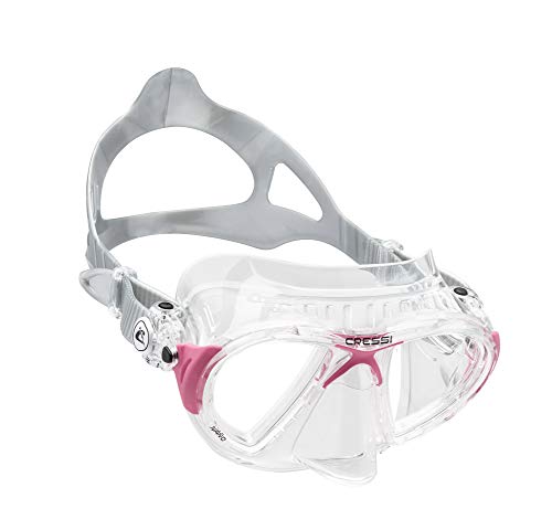 Cressi Nano Crystal Máscara, Mujer, Transparente/Rosa