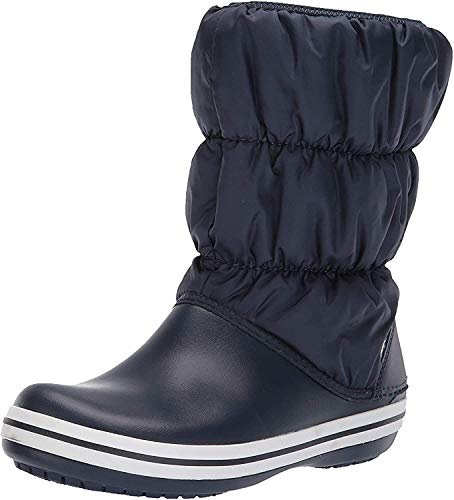 Crocs Winter Puff Boots, Botas de Nieve para Mujer, Azul (Navy/White), 36/37 EU