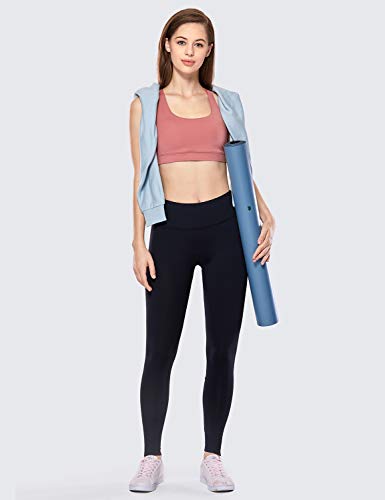CRZ YOGA - Malla Pantalones Deportivos Elastico Cintura Media Fitness Yoga para Mujer -71cm Negro - R426 40