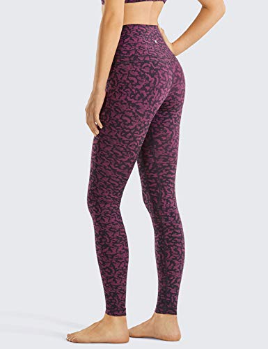 CRZ YOGA Mujer Mallas Deportivo Pantalón Elastico para Running Fitness-71cm Estampado de Leopardo 6 38