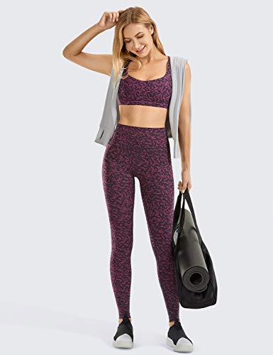 CRZ YOGA Mujer Mallas Deportivo Pantalón Elastico para Running Fitness-71cm Estampado de Leopardo 6 38