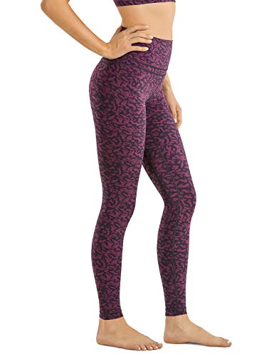 CRZ YOGA Mujer Mallas Deportivo Pantalón Elastico para Running Fitness-71cm Estampado de Leopardo 6 38