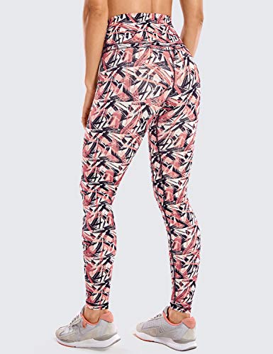 CRZ YOGA Mujer Mallas Deportivo Pantalón Elastico para Running Fitness-71cm Leafy Multi 1 38