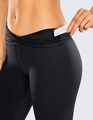 CRZ YOGA Mujer Mallas Deportivo Pantalón Elastico para Running Fitness-71cm Negro 44