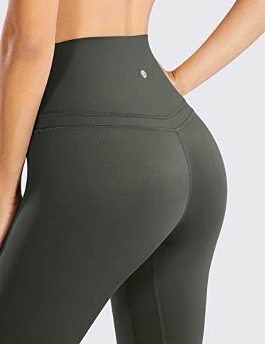 CRZ YOGA Mujer Mallas Deportivo Pantalón Elastico para Running Fitness-71cm Verde Oliva 46