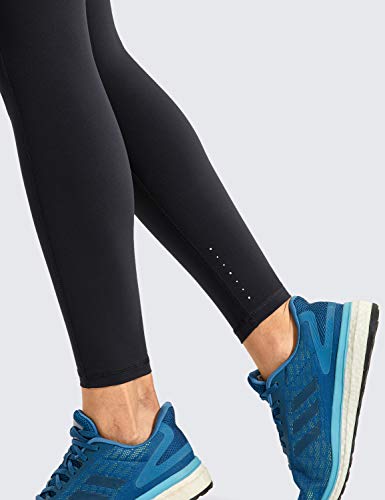 CRZ YOGA Mujer Naked Feeling Leggings Deportivas Cintura Alta Yoga Fitness Pantalones con Bolsillo-63cm Negro New2 42