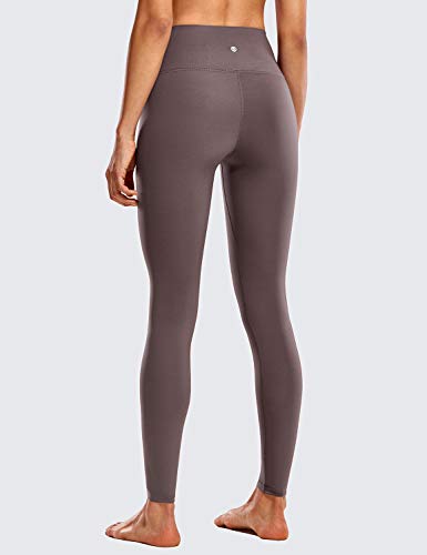 CRZ YOGA Mujer Tight Deportivas Leggins elásticas Cintura Alta para Yoga y Ejercicio-71cm Taupe Morado 28'' 36