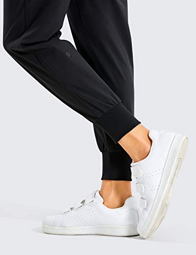 CRZ YOGA Pantalón Deportivo Mujer con Bolsillos Pantalones Harem con Cordones Negro 46