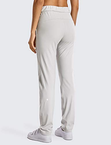 CRZ YOGA Pantalones Deportivos Casuales con Bolsillo para Mujer Leche de Coco Blanca 40