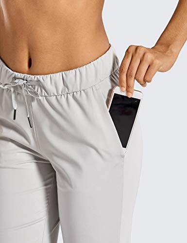 CRZ YOGA Pantalones Deportivos Casuales con Bolsillo para Mujer Leche de Coco Blanca 40