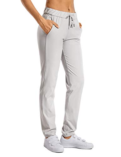 CRZ YOGA Pantalones Deportivos Casuales con Bolsillo para Mujer Leche de Coco Blanca 40