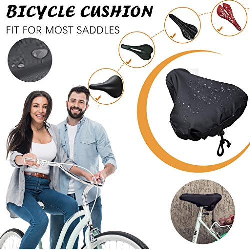 Cubierta De Lluvia Impermeable para Asiento De Bicicleta con Cubierta De ProteccióN con CordóN,Suministros PráCticos para Bicicletas Al Aire Libre