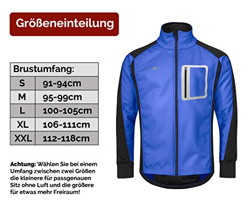Cyclehero - Chaqueta de ciclismo para hombre (diferentes tamaños y colores) impermeable Softshell para hombre para montar en bicicleta y correr con grandes reflectores