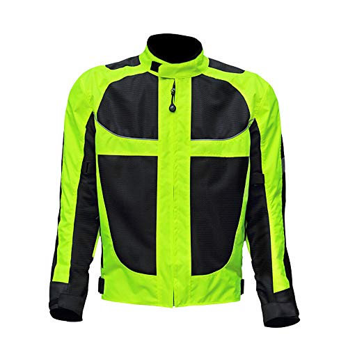 CYzpf Chaqueta de Moto Reflexivo 4 Estaciones Ropa Ligera y Transpirable Equipo Protección Abrigo Informal Motorcycle Jackets Exteriores Accesorios para Hombres Mujeres,2XL