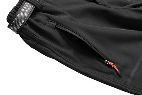DAFENP Pantalones Trekking Mujer Impermeable Pantalones de Escalada Senderismo Alpinismo Ligero Secado Rápido Transpirable Aire Libre (M, A Negro)