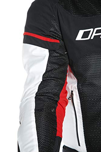Dainese 1735196_858 Chaqueta Moto Verano, Negro/Blanco/Rojo, 52 EU