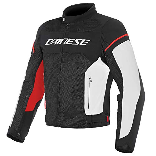 Dainese 1735196_858 Chaqueta Moto Verano, Negro/Blanco/Rojo, 52 EU
