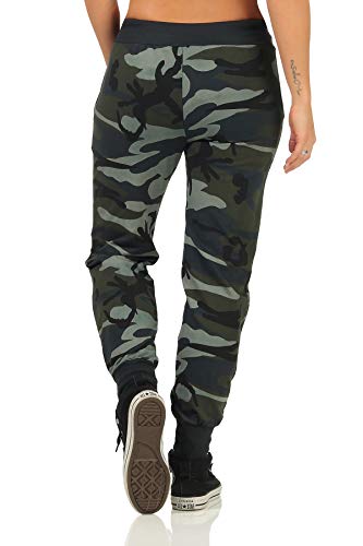 Danaest 499 - Pantalones de deporte para mujer Ejército. S