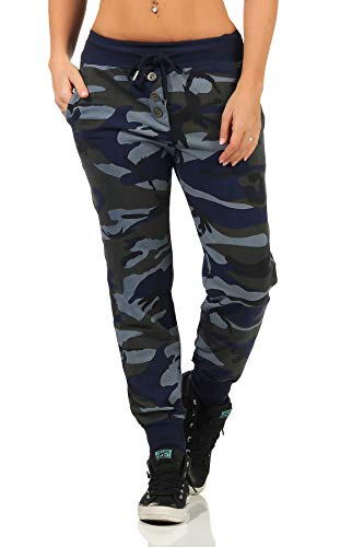 Danaest Pantalones de deporte para mujer de camuflaje (499) azul XL