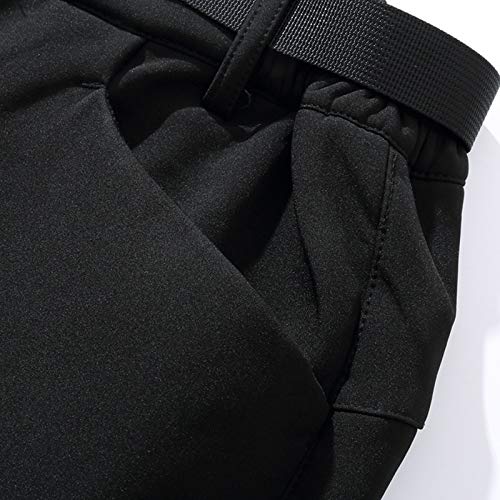 Dawwoti Pantalones De Esquí De Los Hombres con Bolsillo con Cremallera, Resistente Al Viento Gruesos Pantalones De Nieve De Viaje De Golf Pantalón De Felpa A Prueba De Agua para El Campamento De