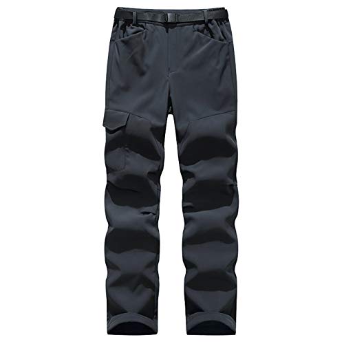 Dawwoti Pantalones De Esquí De Los Hombres con Bolsillo con Cremallera, Resistente Al Viento Gruesos Pantalones De Nieve De Viaje De Golf Pantalón De Felpa A Prueba De Agua para El Campamento De