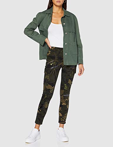 Desigual Pant_Camo Cargo Pantalones Informales, Verde, 42 para Mujer