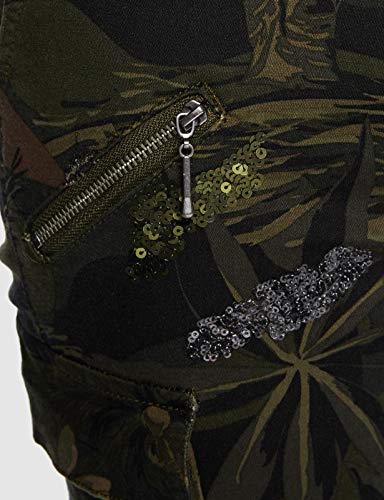 Desigual Pant_Camo Cargo Pantalones Informales, Verde, 42 para Mujer