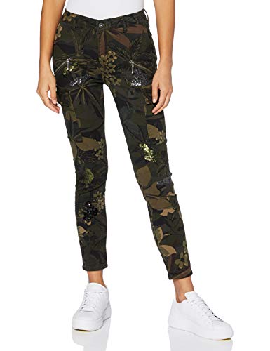 Desigual Pant_Camo Cargo Pantalones Informales, Verde, 42 para Mujer