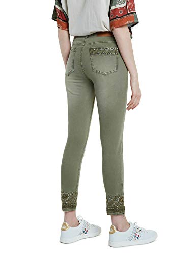 Desigual Pant_Oneil Pantalones, Verde (Verde Militar 4003), 46 (Talla del Fabricante: 44) para Mujer