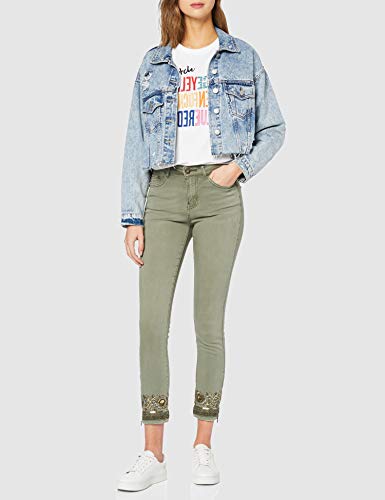 Desigual Pant_Oneil Pantalones, Verde (Verde Militar 4003), 46 (Talla del Fabricante: 44) para Mujer
