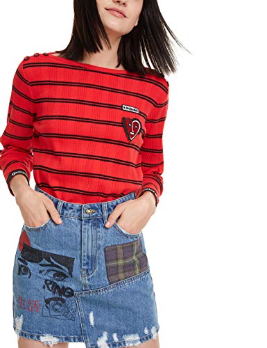 Desigual Skirt Comic Falda, Azul (Denim Medium Wash 5053), 32 (Talla del Fabricante: 32) para Mujer