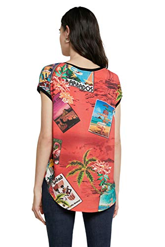 Desigual TS_Colombia Camiseta, Rojo, XL para Mujer