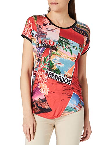 Desigual TS_Colombia Camiseta, Rojo, XL para Mujer