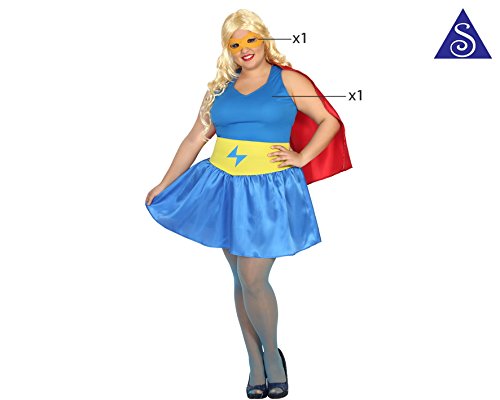 DISFRAZ HEROE COMIC MUJER ADULTO VESTIDO CORTO