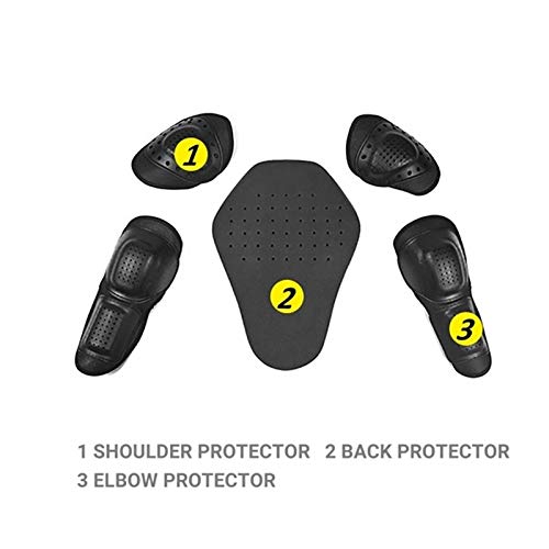DNJKH Chaqueta Transpirable Reflectantes para Motocicleta, Traje de Protección para Motocicleta, Conducción, Carreras