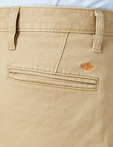 Dockers Alpha Original Slim-Stretch Twill Pantalones, Marrón (New British Khaki 0432), 36W / 32L para Hombre