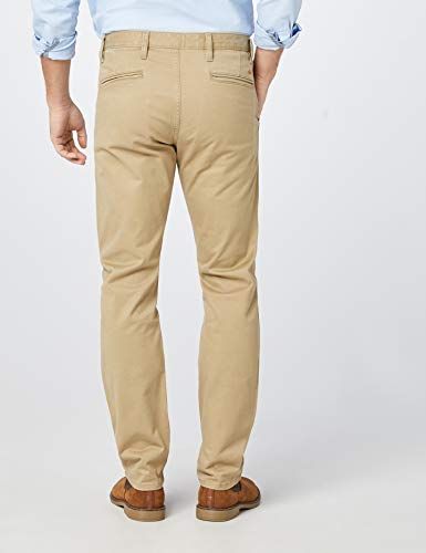 Dockers Alpha Original Slim-Stretch Twill Pantalones, Marrón (New British Khaki 0432), 36W / 32L para Hombre