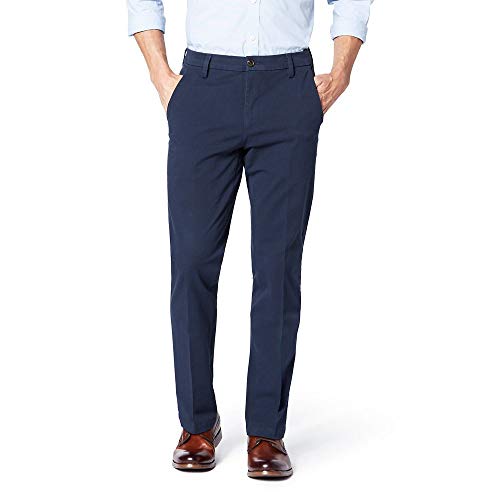 Dockers Pantalones ajustados ajustados delgados del d¨ªa de trabajo del caqui del Workday de los hombres elegantes 360, Pembroke / Stretch, 33W x 32L