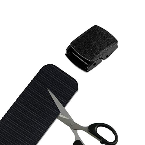 Dokpav Cinturón para Hombre, Nylon Canvas Military Táctico Cintura Para Hombres con Hebilla de Plástico,140cm Largo (Negro)