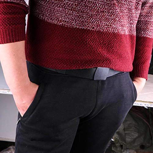 Dokpav Cinturón para Hombre, Nylon Canvas Military Táctico Cintura Para Hombres con Hebilla de Plástico,140cm Largo (Negro)