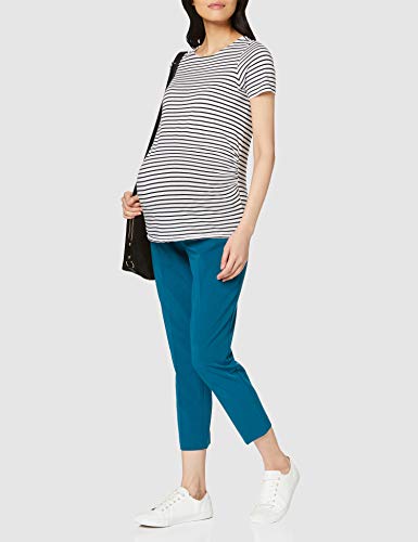 Dorothy Perkins Maternity Overbump Ankle Grazer Trousers. Pantalones, Azul (Blue 1050), 34 (Talla del Fabricante: 6) para Mujer