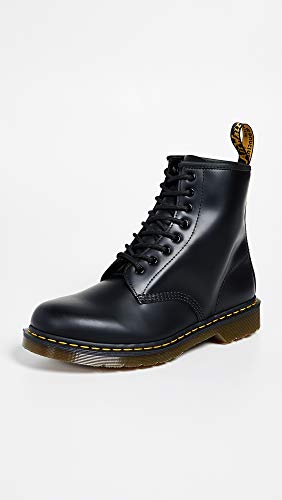 Dr. Martens 1460 - Botas Militares de Mujer, Negro (Black Smooth), 45 EU