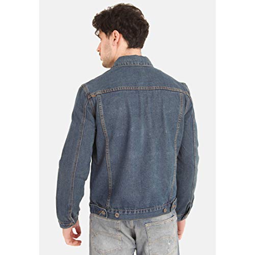 Duke - Chaqueta Vaquera en Talla Grande Modelo Western Trucker para Hombre (5XL) (Vaquero)