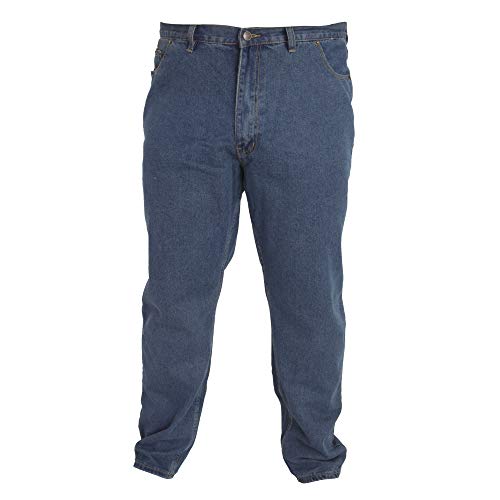 Duke - Pantalón cómodo Modelo Rockford Tallas Grandes para Hombre (137 cm Corto) (Negro)