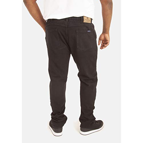 Duke - Pantalón cómodo Modelo Rockford Tallas Grandes para Hombre (137 cm Corto) (Negro)