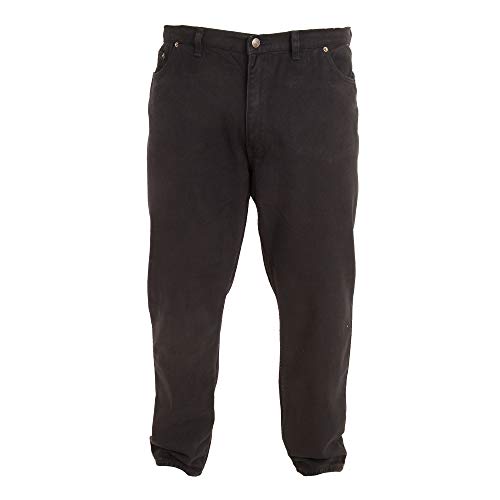 Duke - Pantalón cómodo Modelo Rockford Tallas Grandes para Hombre (137 cm Corto) (Negro)