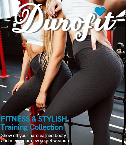 DUROFIT Mallas Deportivas para Mujer Pantalones Deportivos Anticelulíticos Mallas de Compresión Cintura Alta Ajustados Push Up Pantalones Levantadores de Glúteos Yoga para Correr Gimnasio Fitness